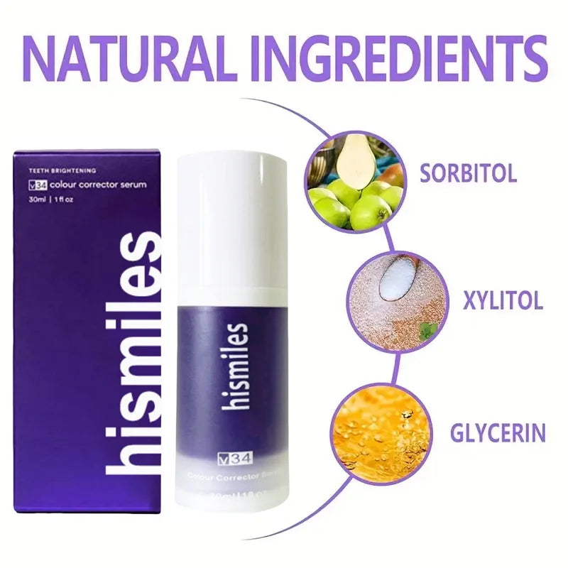Hismile V34 Colour Corrector Serum Instant Teeth Whitening